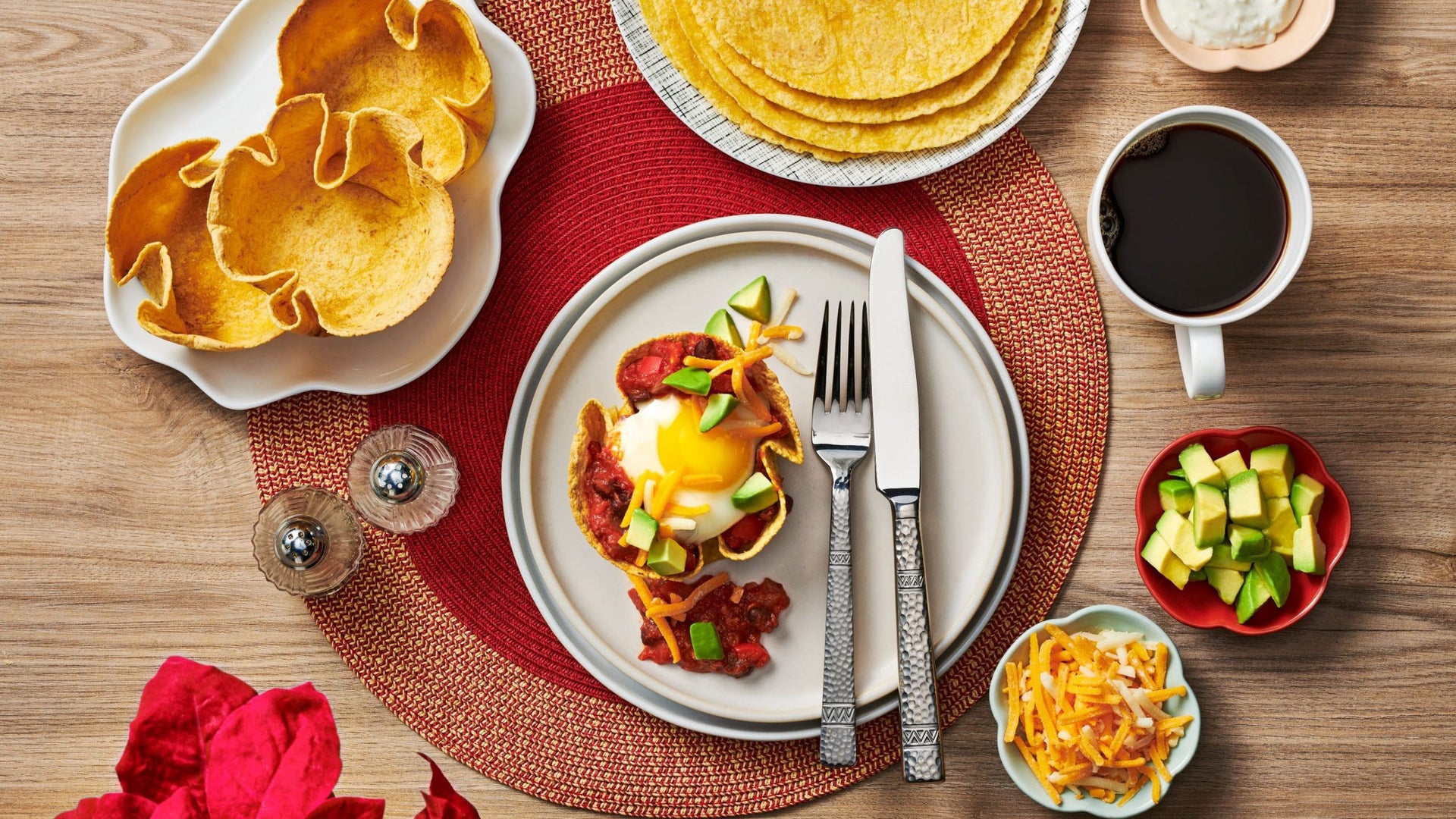 Holiday Huevos Rancheros Tortillas Bowls