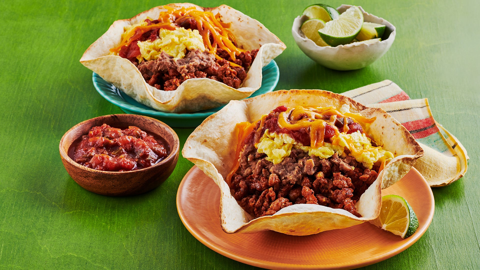 Chorizo and Eggs Tortilla Bowl