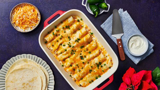 Creamy white Chicken Enchiladas