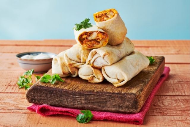 Baked Chicken Chimichangas