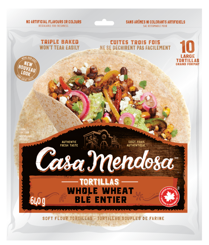 Whole Wheat 10 Large Tortillas