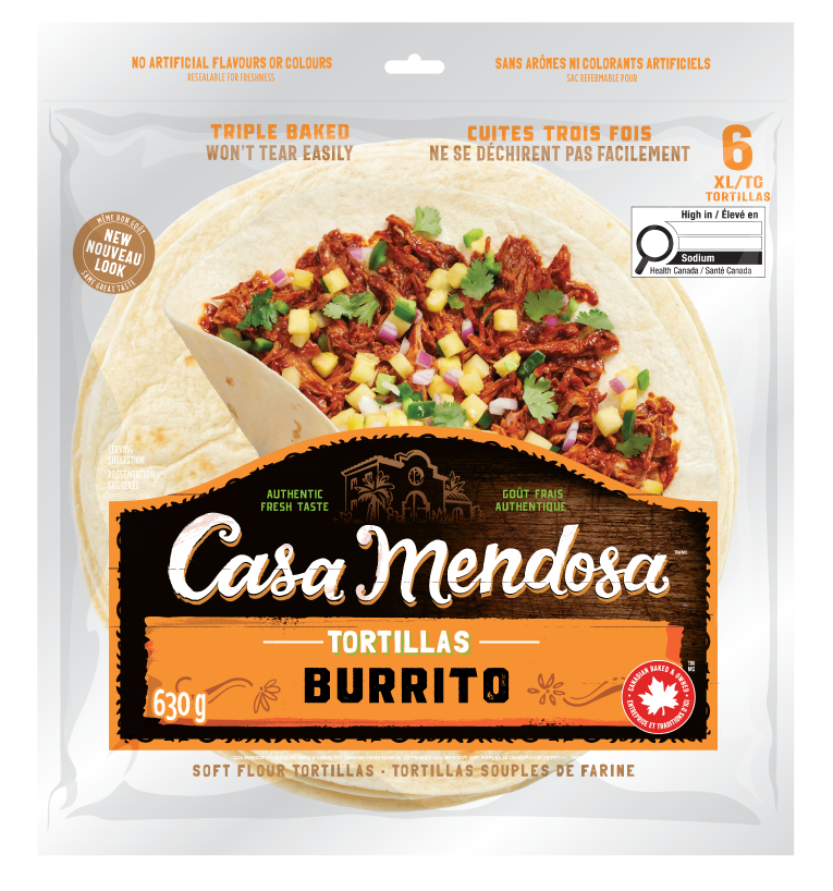 Burrito 6 très grandes tortillas