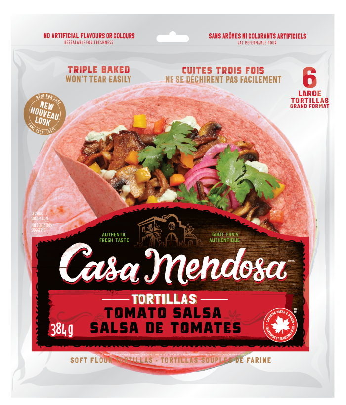 Salsa de tomates 6 grandes tortillas