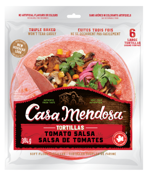 Casa Tomato Salsa 6 Large Tortillas – Casa Mendosa® – Pasión por las