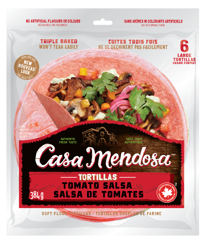 Salsa de tomates 6 grandes tortillas