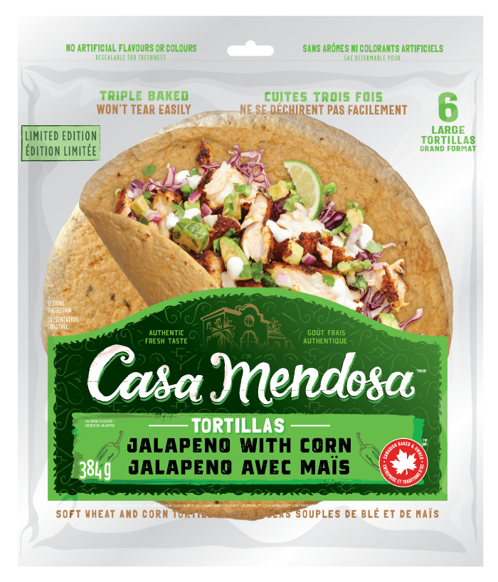 Jalapeño with Corn 6 Large Tortillas